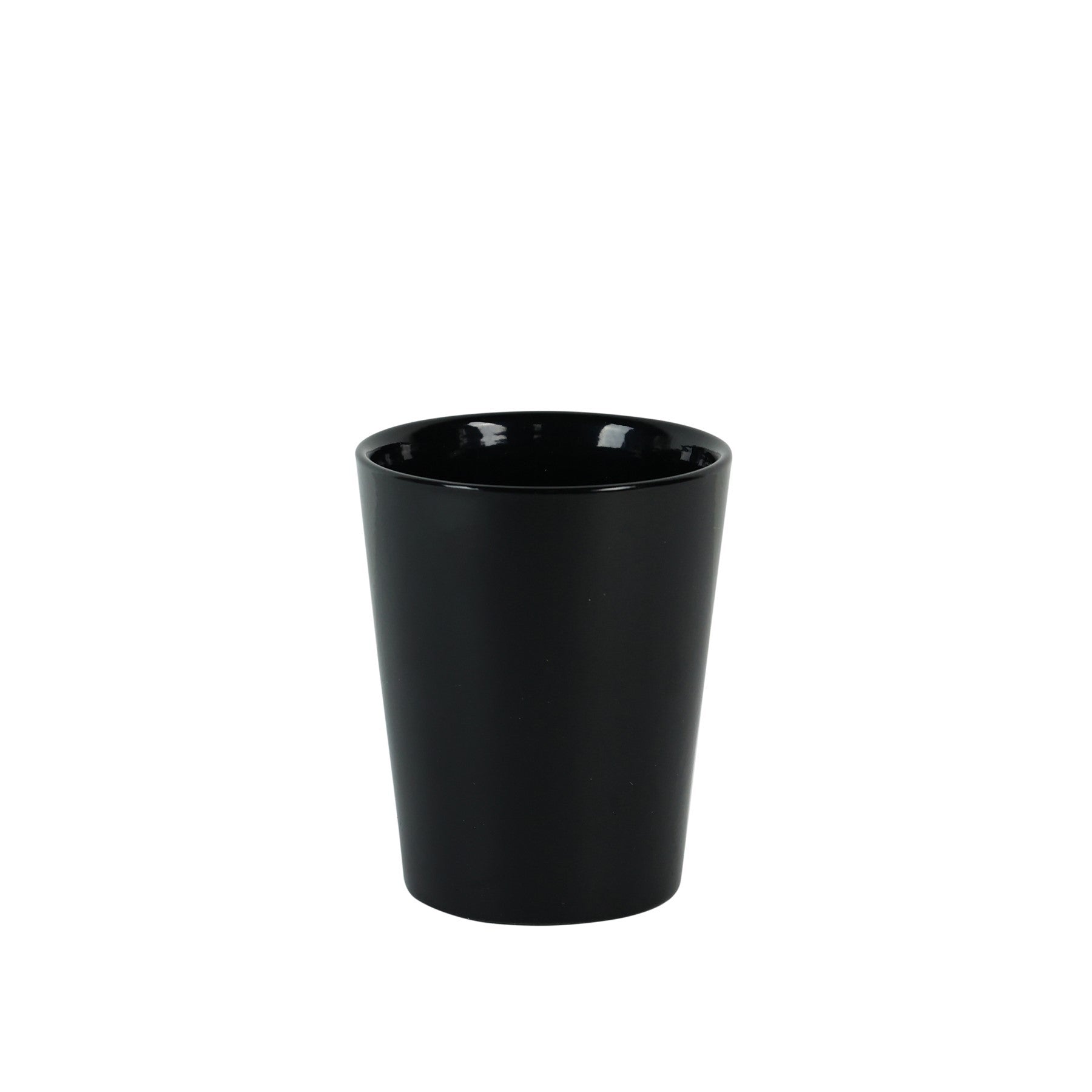 Hortus Vienna Glossy Black Ceramic Pot (12cm)
