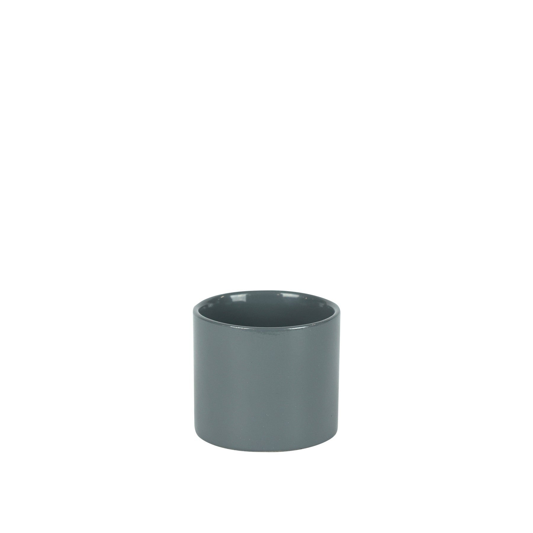 Hortus Sofia Glossy Grey Ceramic Pot (7cm)