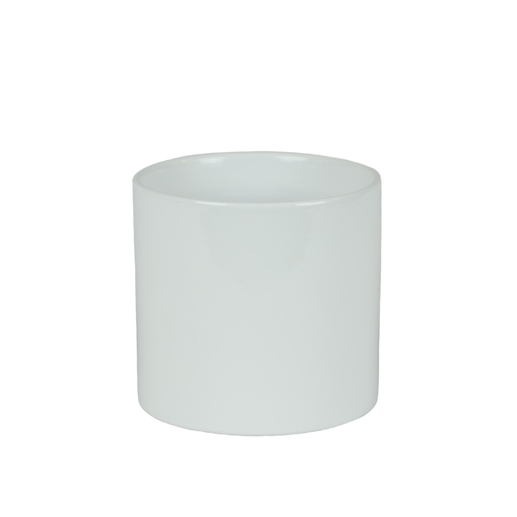 Hortus Glossy White Ceramic Pot (13cm)