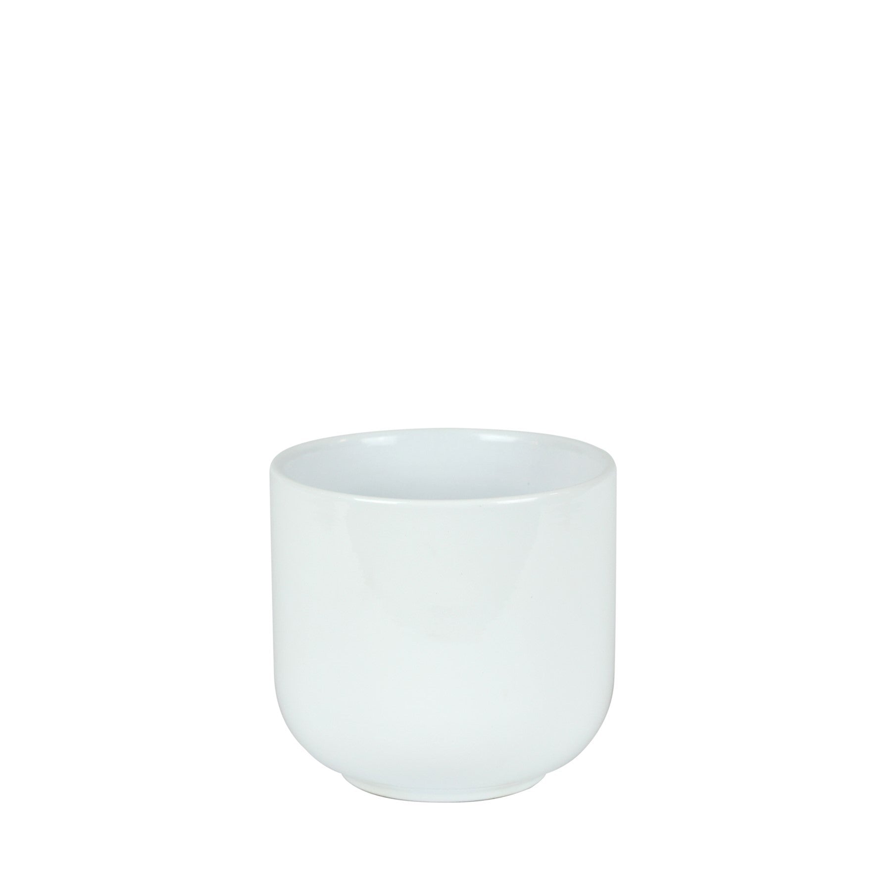 Hortus Havana Glossy White Ceramic Pot (13cm)