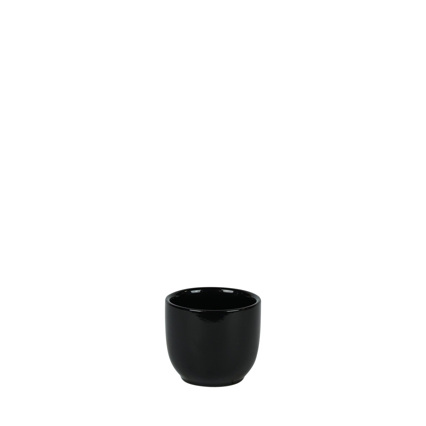 Glossy Black Hortus Cairo Pot (8x7cm)