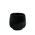 Glossy Black Hortus Lisbon Pot (12.5x13cm)