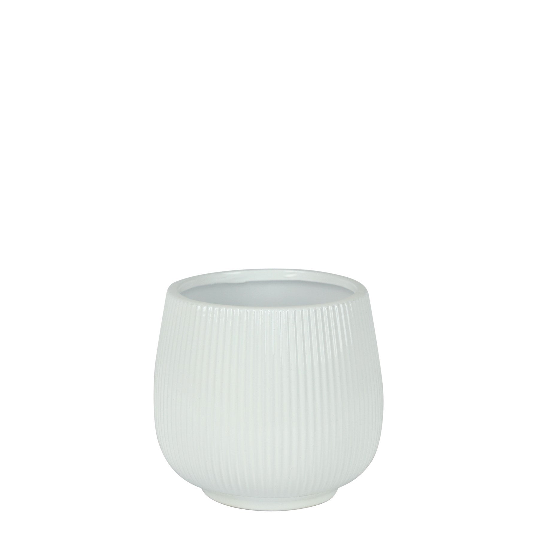 Glossy White Hortus Lisbon Pot (12.5x13cm)