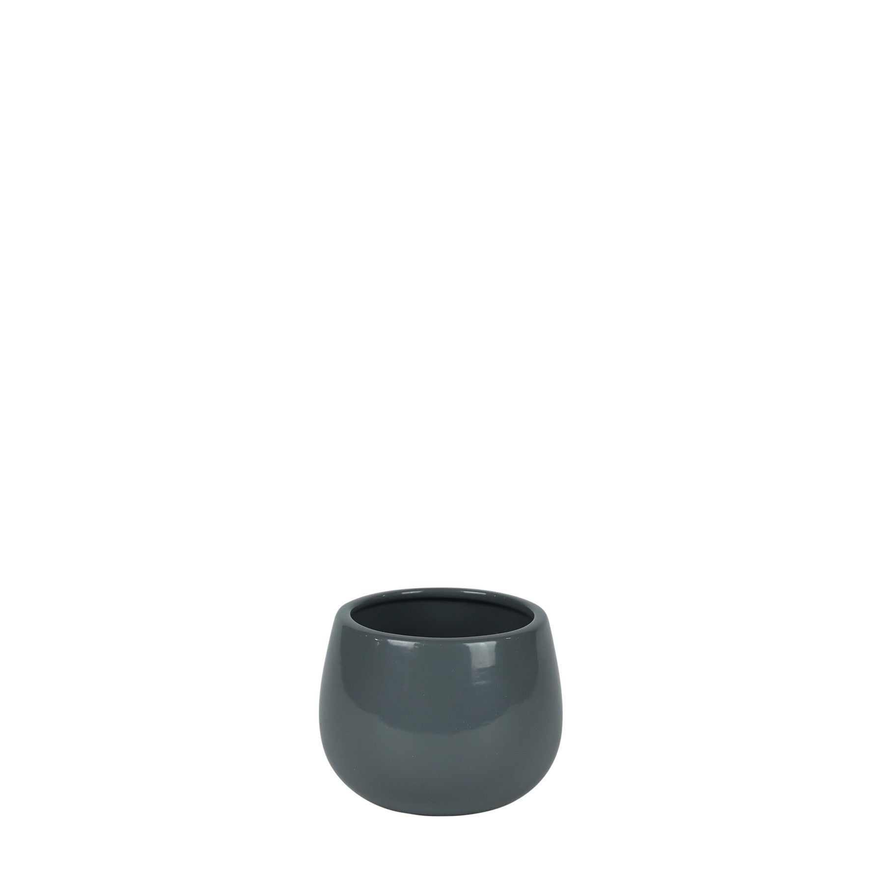 Glossy Grey Hortus London Pot (8.5x8cm)