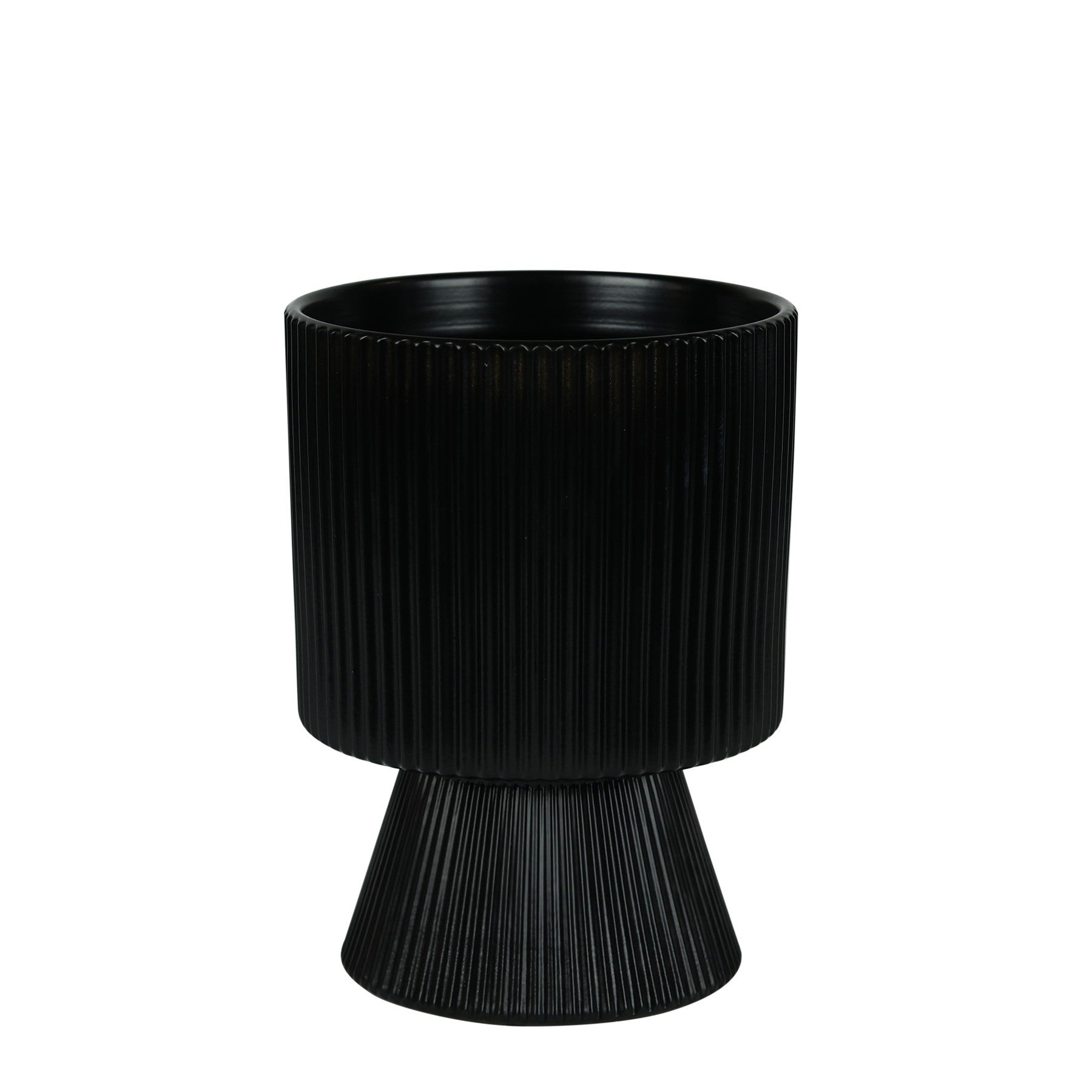 Matt Black Hortus Oslo Pot (16x22.5cm)
