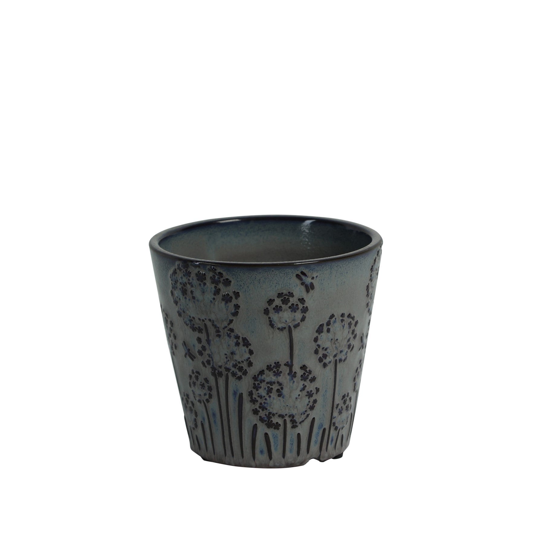 Hortus Dark Grey Lithgow Seed Head Pot (12.5cm H x 13cm Dia)