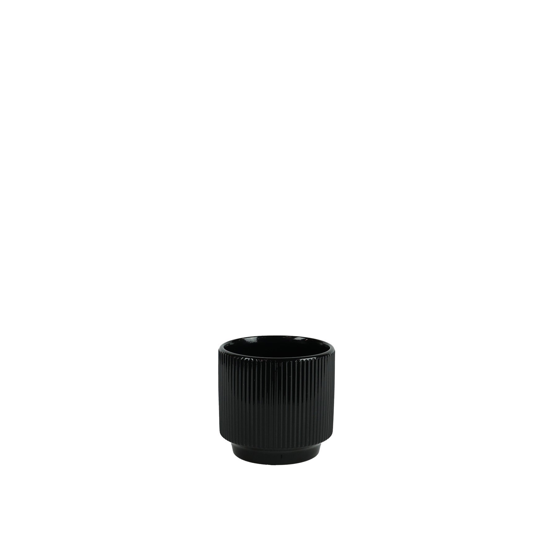 Glossy Black Hortus Tokyo Pot (13x12cm)