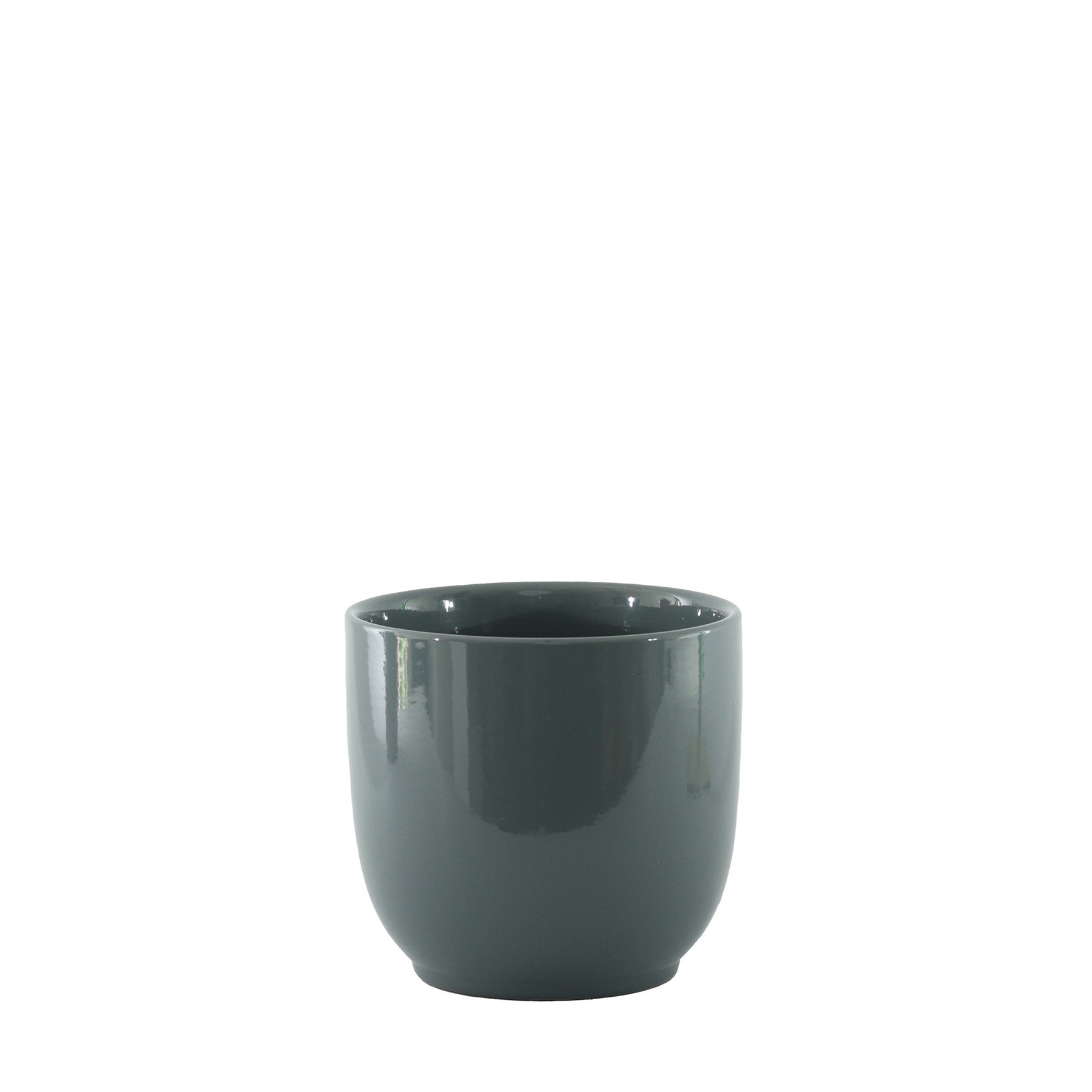 Glossy Grey Hortus Cairo Pot (12.5x12cm)
