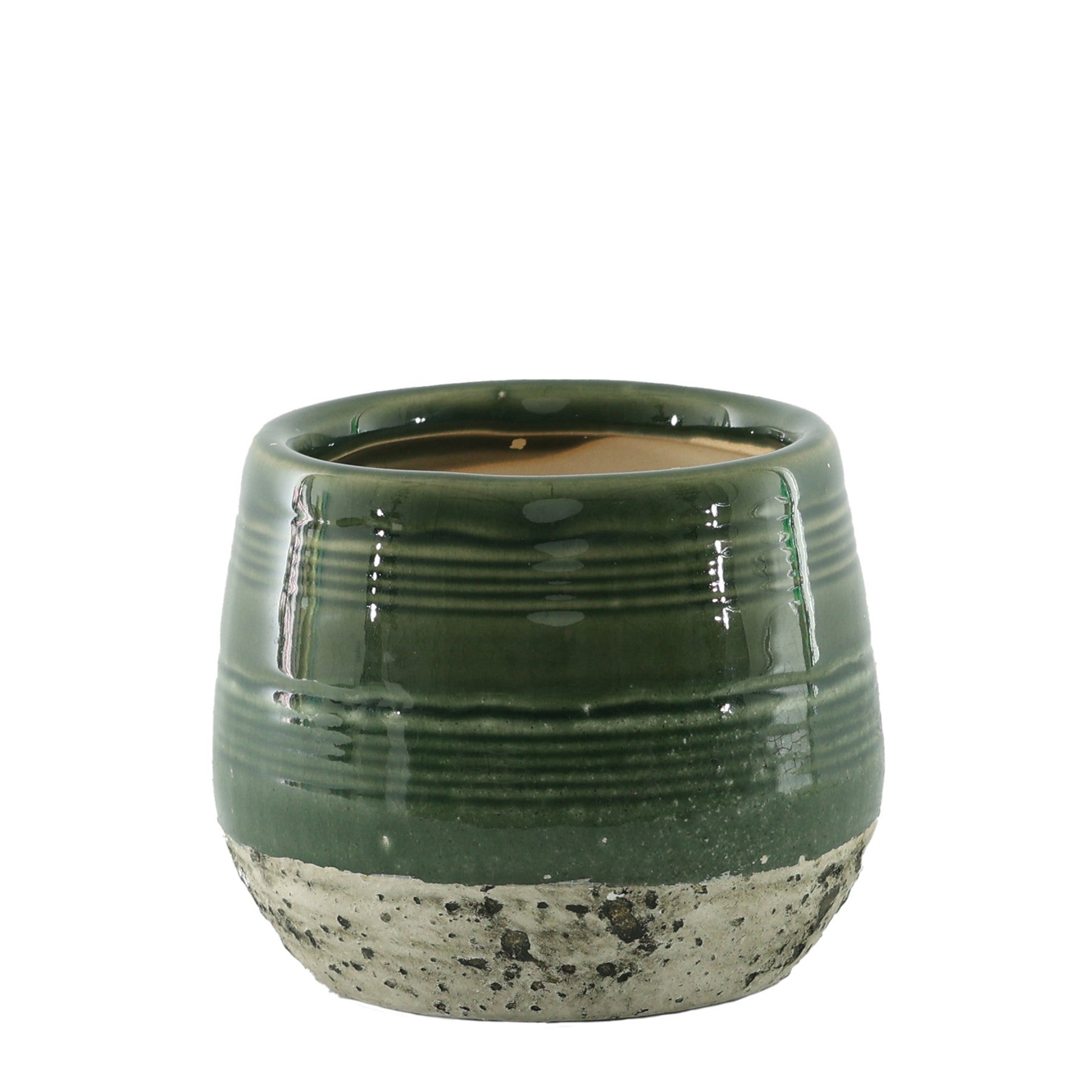 Green Hortus Sydney Reactive Glaze Pot (13.5 x 12cm)