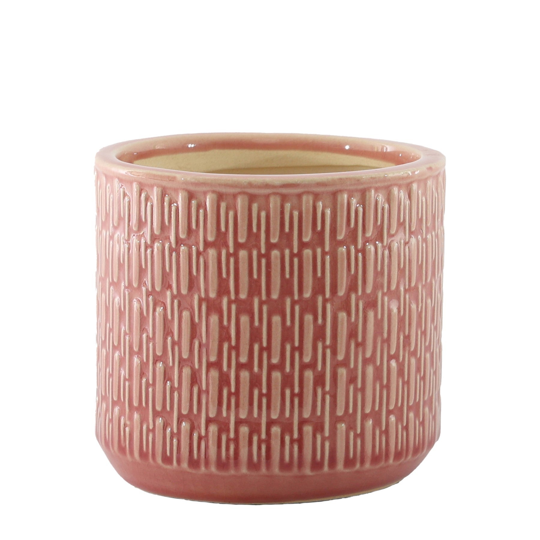 Hortus Salmon Pink Gosford Pot (22cm H x 22.5cm Dia)
