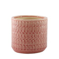 Hortus Salmon Pink Gosford Pot (19cm H x 21cm Dia)