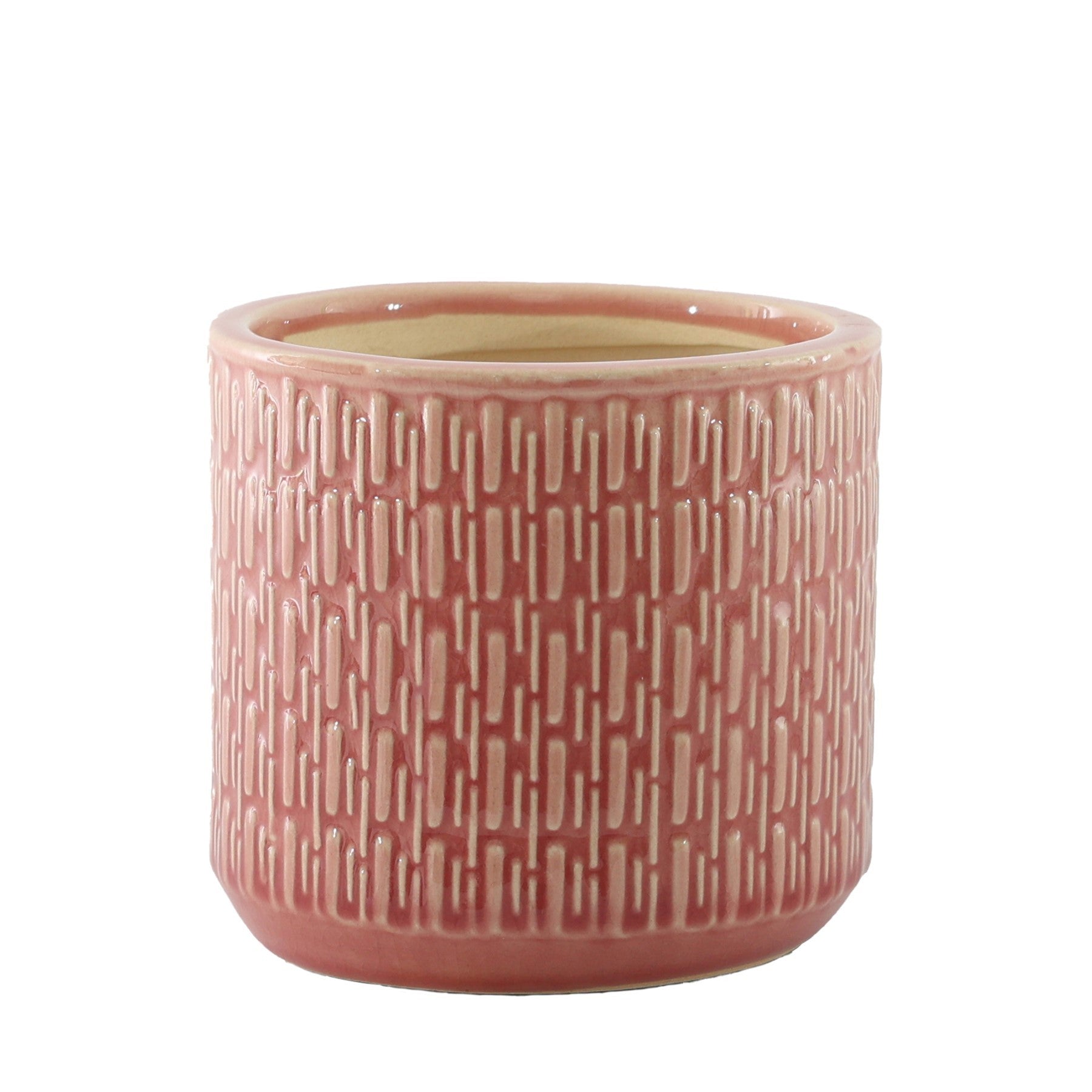 Hortus Salmon Pink Gosford Pot (19cm H x 21cm Dia)