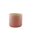 Hortus Salmon Pink Gosford Pot (11.5cm H x 12.5cm Dia)