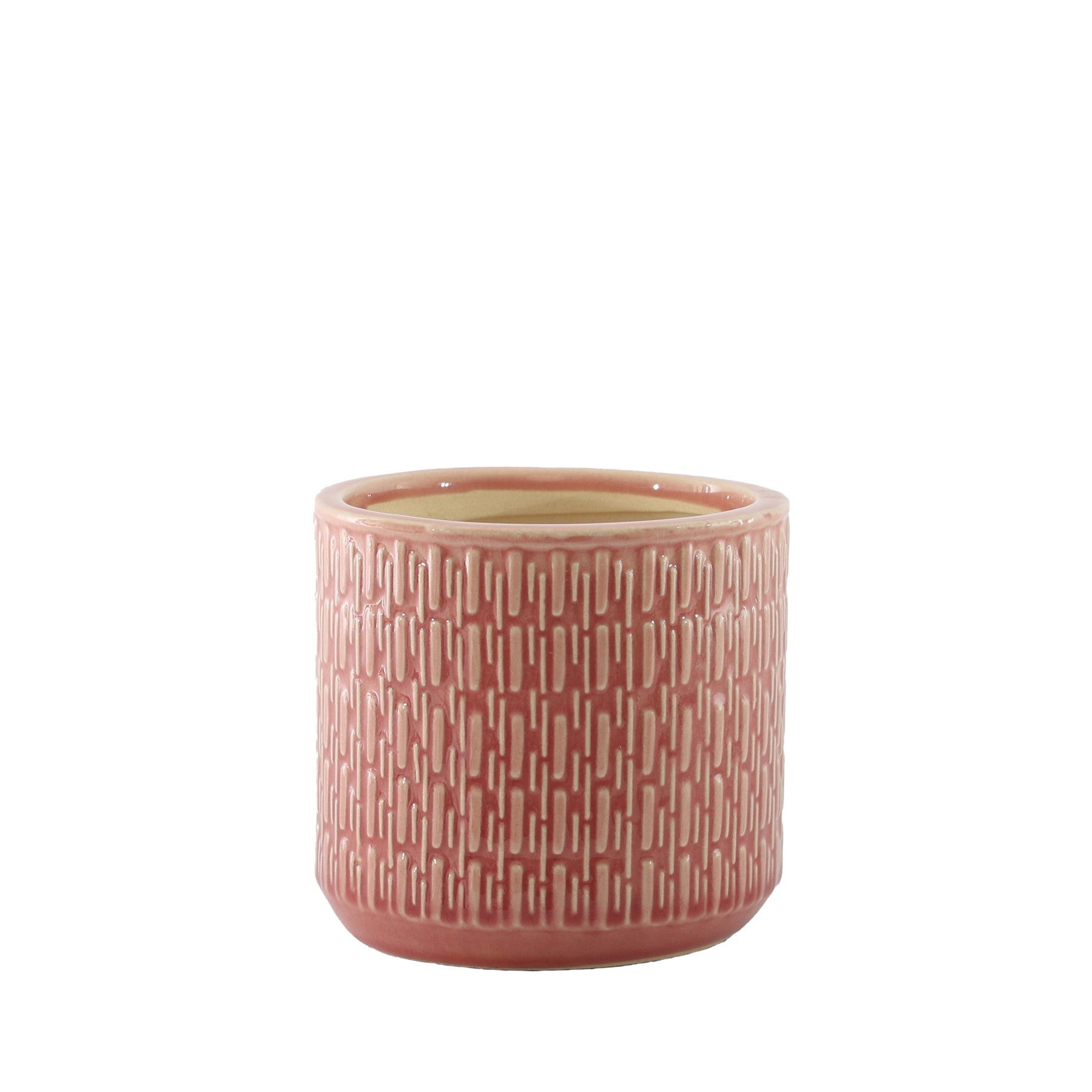 Hortus Salmon Pink Gosford Pot (11.5cm H x 12.5cm Dia)