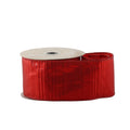Red Shiny Ribbed Ribbon (63mm)
