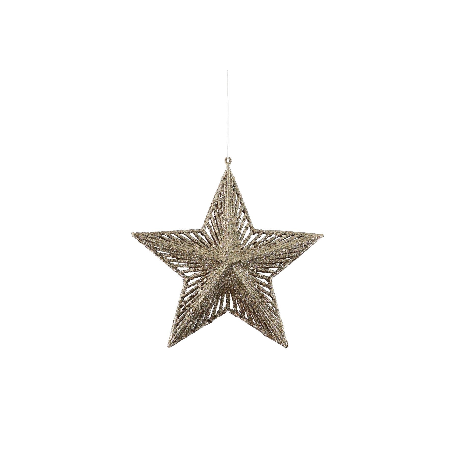 Gold Glitter Star Hanging Decoration (20cm)