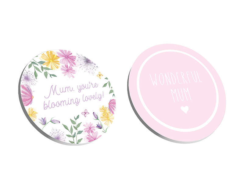 Assorted Mothers Day Wooden Coaster (10cm)