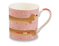 Valentines Sausage Dog Print Mug