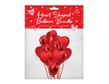 Pack of 24 Valentines Heart Balloon Bundle With Streamers