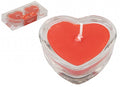 Pack of 2 Heart Shaped Candles in Glass Holders