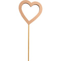 Pink Wooden Heart Pick