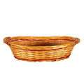 Golden Oval Two Tone Tray Basket with Handles (Large)