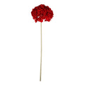 Red &amp; Gold Velvet Hydrangea Stem (75cm)