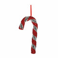 Red &amp; Silver Sequin Candy Cane Hanging Decoration (30cm)
