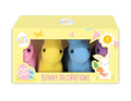 Pack of 4 Mini Flocked Bunny Decorations
