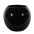 Black Gloss Bubble Ball Glass Vase (21cm)