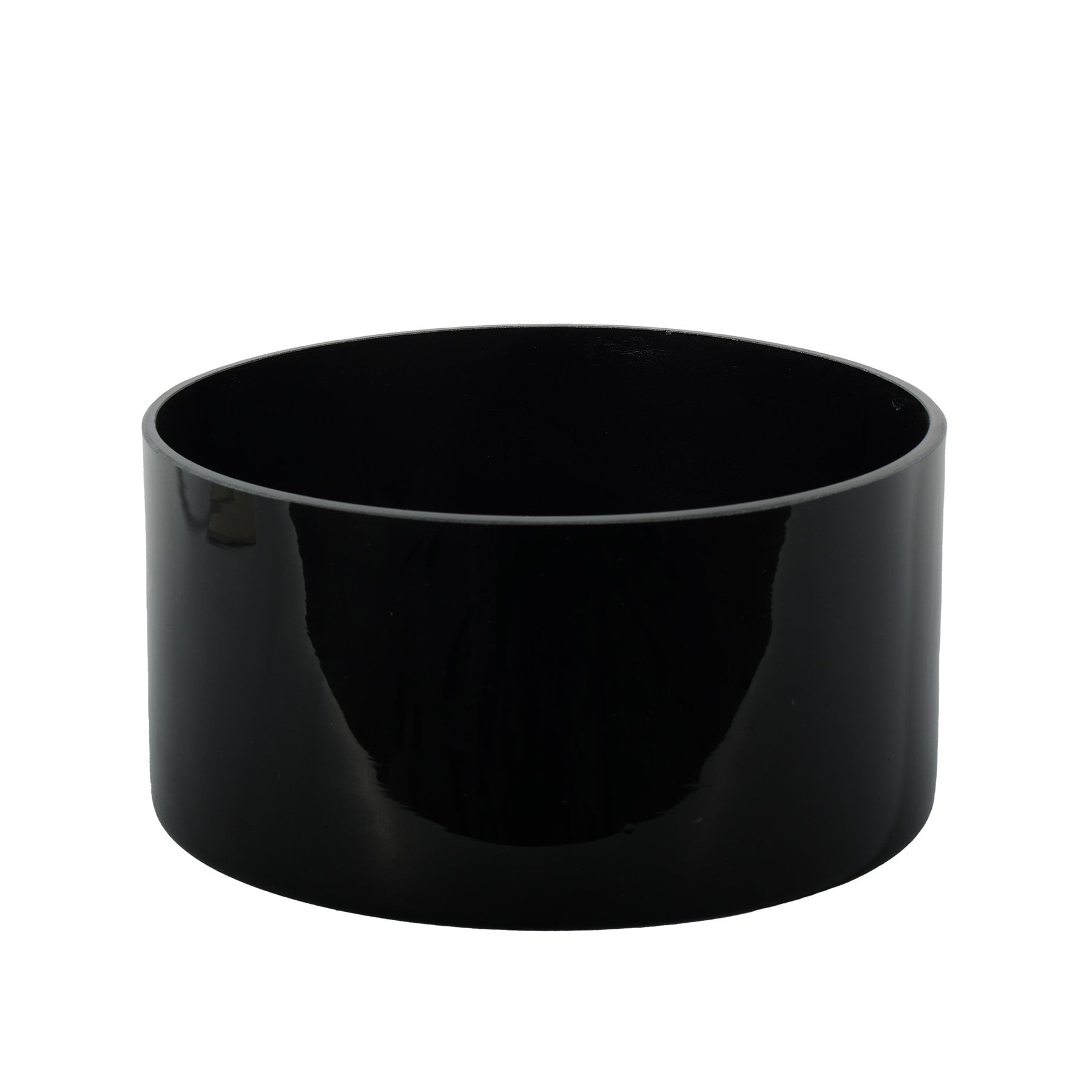 Black Gloss Shallow Cylinder Bowl (10cm)
