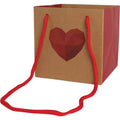 Diamond Heart Cube Kraft Bag (Pack of 10)