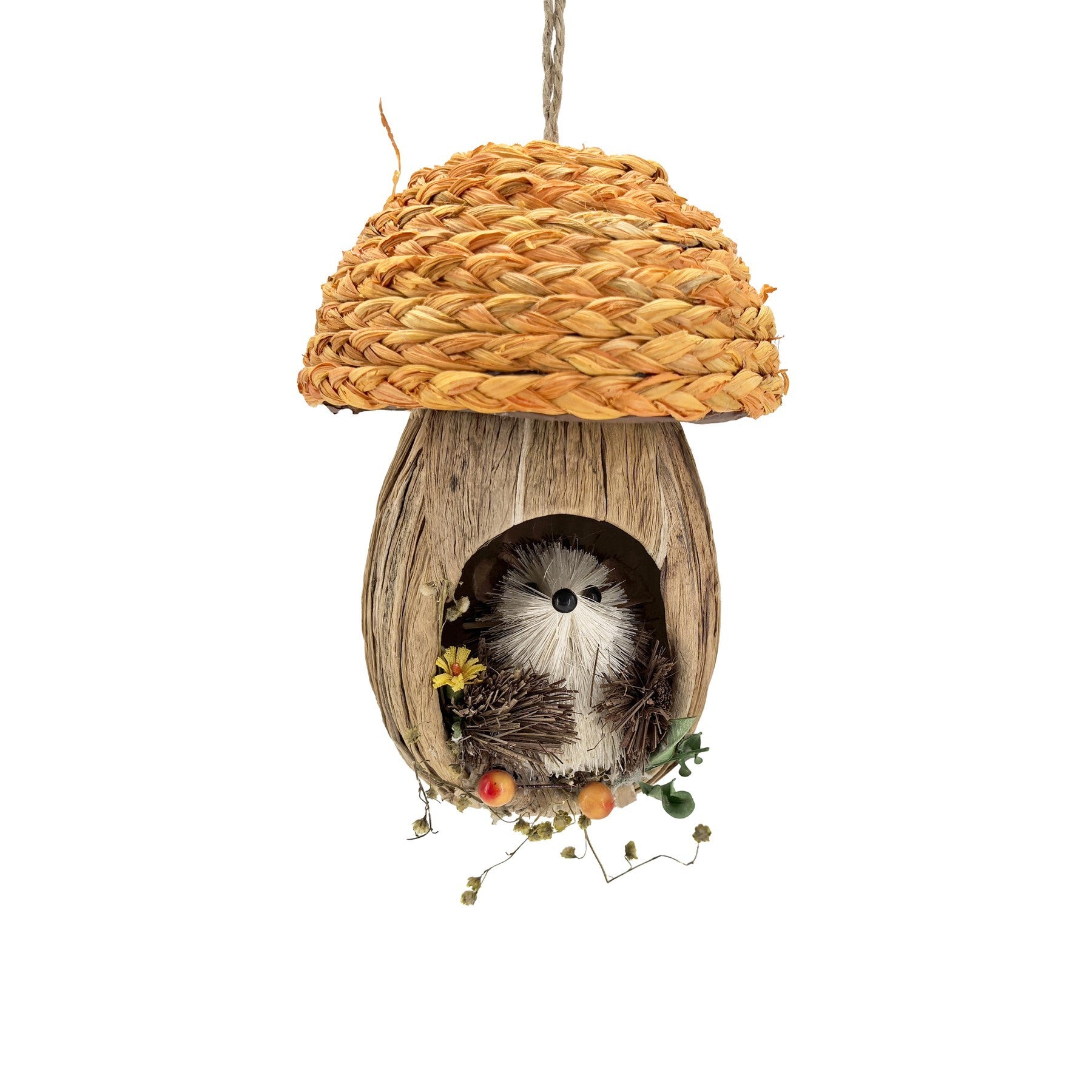 Squirrel in a Mushroom House (15cm)