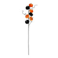 Black &amp; Orange Velvet Pumpkin Pick (70cm)