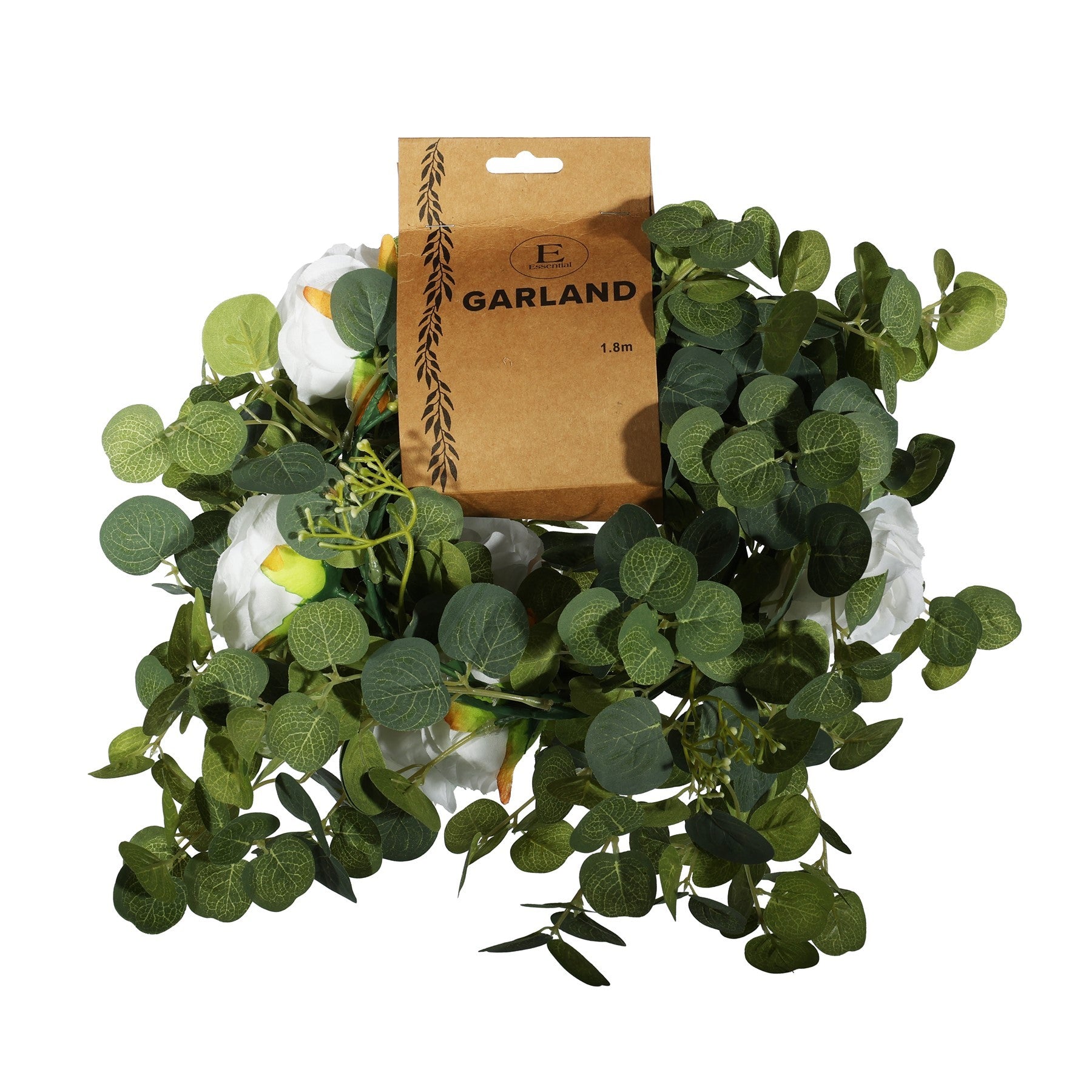 Essential White Rose Mixed Garland