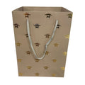 Grey Hand Tie Bag with Gold Bees (Pack of 10)