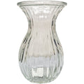 Clear Harper Fluted &amp; Flared����Glass Vase (14cm)