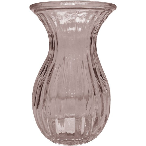 Grey Harper Fluted &amp; Flared����Glass Vase (14cm)