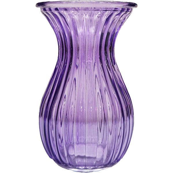 Lilac Harper Fluted &amp; Flared����Glass Vase (14cm)
