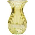 Yellow Harper Fluted &amp; Flared����Glass Vase (14cm)