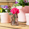 Pink Pyramid Glass Bottle Vase (10cm)