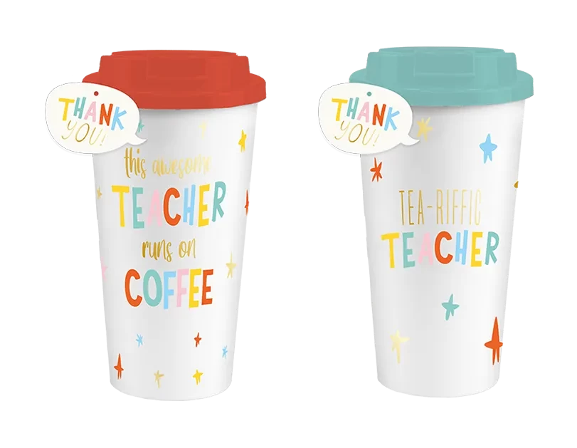 Assorted Teacher Travel Plastic Mug