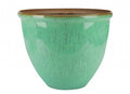 Turquoise Ceramic Look Planter (30cm)