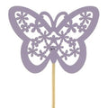 Lilac Butterfly on Stick (Pack of 25)