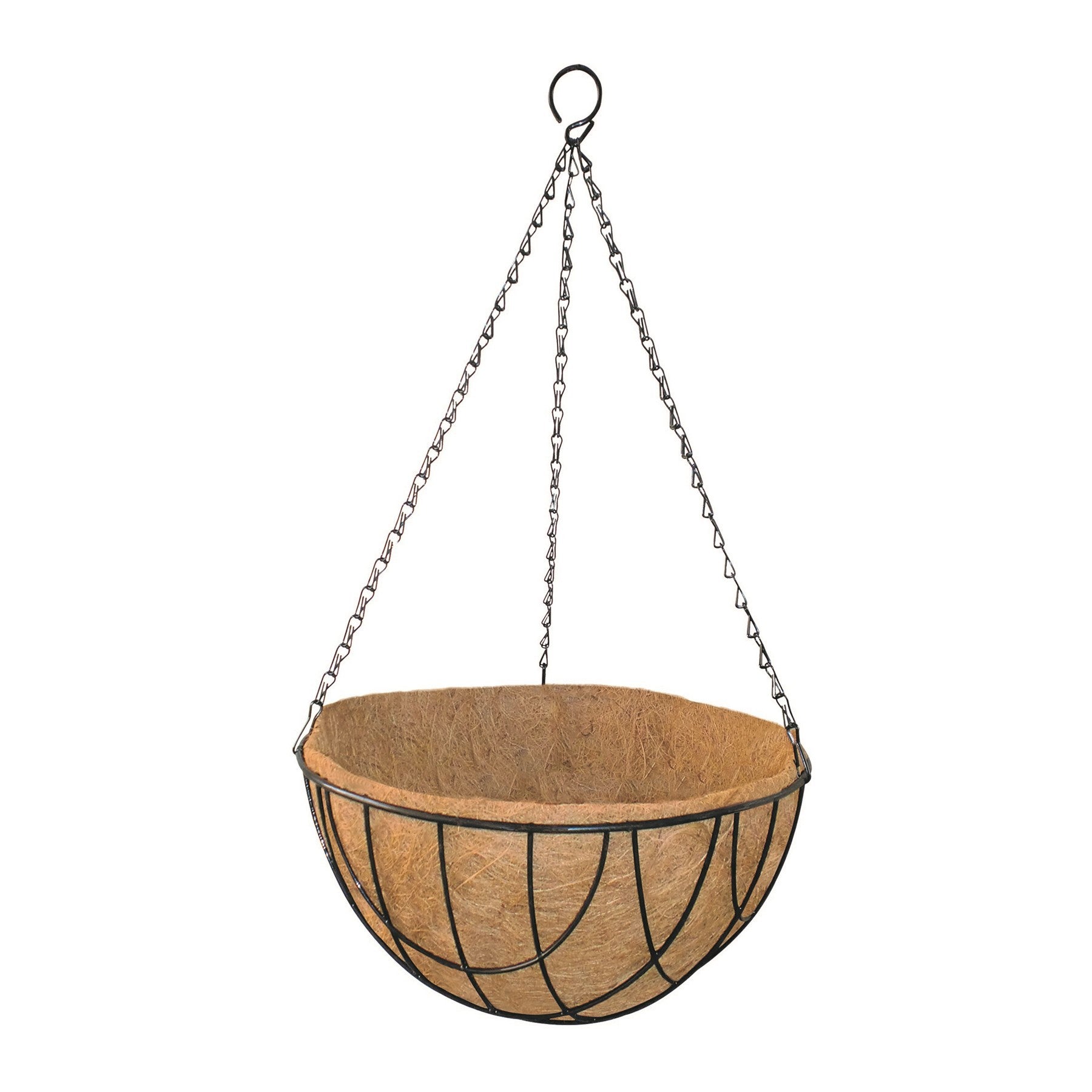 Round Wire Hanging Basket with Liner (25cm)