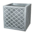 Pewter Square Lazio Planter (39cm)