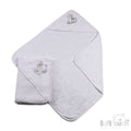 Baby White Embroidered Hooded Robe