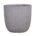 Set of 4 Hortus Outdoor Cement Look Light Grey Planters