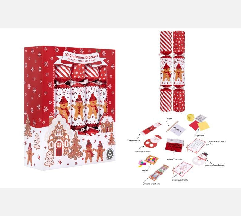 10 Family Gingerbread Crackers (12inch)