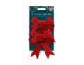 Red Tinsel Bows (Pack of 2)